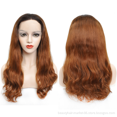 Cheap Factory Price 22inch Long Ombre Color Body Deep Wave Synthetic Hair Wigs for Black Woman Hd Lace Front Wig Heat Resistant
